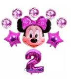 Minnie mouse 2e verjaardag ballonnen set nr M350, Ophalen of Verzenden, Nieuw, Versiering, Verjaardag