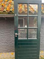 Hardhouten Achterdeur, Ophalen, 200 tot 215 cm, Glas, Buitendeur