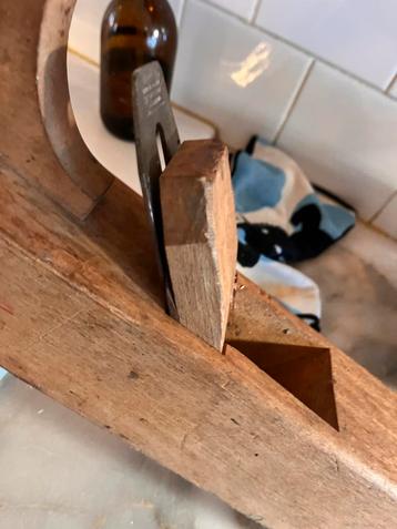 Houten Rijschaaf - Antiek Gereedschap beschikbaar voor biedingen