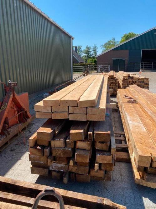 Diverse partijen beste / lange Gordingen, Doe-het-zelf en Verbouw, Hout en Planken, Gebruikt, Balk, Vuren, 300 cm of meer, 50 mm of meer