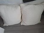 2 kussens 60x60, Ophalen, Gebruikt, Wit, Vierkant