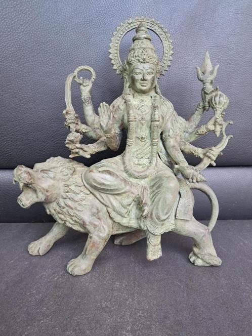 bronzen beeld godin Durga/Kali/Shakti/India/Azië, Verzamelen, Beelden en Beeldjes, Nieuw, Ophalen of Verzenden