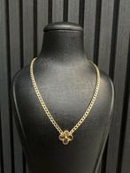 Prachtige 18k Gouden Klavertje Ketting, Ophalen of Verzenden, Nieuw, Goud, Met hanger