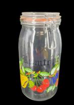 2168 Vintage glazen rumptopf weckpot bocal le parfait swiet, Huis en Inrichting, Verzenden, Zo goed als nieuw, Glas, Overige stijlen