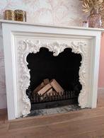 Antieke Gietijzeren sierlijst voor openhaard, Huis en Inrichting, Haarden, Ophalen, Gebruikt, Vrijstaande haard, Houthaard