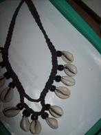 Ketting Bruin Koord Steen Fraaie Schelp Hangers, Met hanger, Bruin, Verzenden, Nieuw