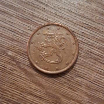 Zeldzame Finse 5 cent 2001 beschikbaar voor biedingen