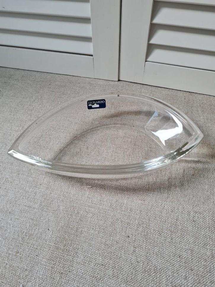 Leonardo Glazen Schaal Bootvorm, Huis en Inrichting, Woonaccessoires | Schalen en Manden, Rond, Glas, Ophalen of Verzenden
