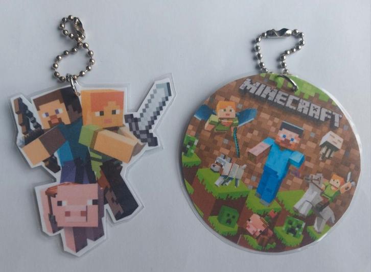Minecraft traktatie sleutelhanger, Hobby en Vrije tijd, Feestartikelen, Nieuw, Feestartikel, Verjaardag, Ophalen of Verzenden