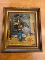 Schilderij kunstafdruk canvas paul cezanne le vase bleu iris, Ophalen of Verzenden