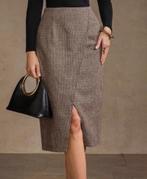 Elegante ruitjes rok wool blend klassiek skirt classy maat L, Bruin, Zara, Maat 42/44 (L), Nieuw
