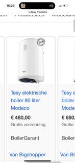 Elektrische boiler  tesy, Doe-het-zelf en Verbouw, Geisers en Boilers, 20 tot 100 liter, Zo goed als nieuw, 3 t/m 5 jaar oud, Boiler