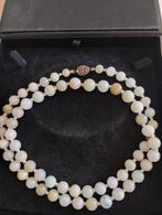 Oude jade beads letting met sterling zilver slot, Sieraden, Tassen en Uiterlijk, Antieke sieraden, Ophalen of Verzenden, Zilver