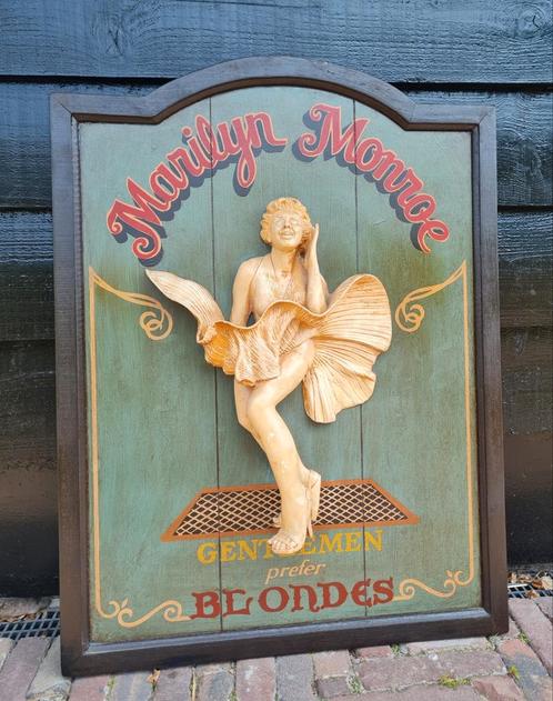 Houten Pubbord "Marilyn Monroe", Huis en Inrichting, Woonaccessoires | Wanddecoraties, Zo goed als nieuw, Ophalen of Verzenden