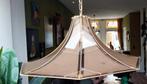 Vintage Hollywood Regency lamp 70,s Tulip Shaped Brass Smoke, Ophalen of Verzenden, Gebruikt, Minder dan 50 cm