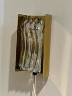 Vintage wandlamp van borens boras goud met kristal, Ophalen of Verzenden, Gebruikt