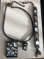 Dyrberg Kern Sieradenset - Ketting, Armband & Ring, Met kristal, Overige materialen, Zwart, Ophalen of Verzenden