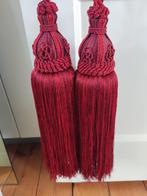 Embrasses / gordijnflos 2x diep rood, Huis en Inrichting, Ophalen of Verzenden, Zo goed als nieuw, Rood, Minder dan 100 cm