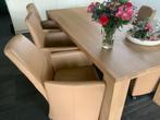 Eetkamer set: Tafel + 6 Relax Stoelen, Ophalen, Eikenhout, 200 cm of meer, Zo goed als nieuw