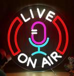 LED lamp neon stijl Live On Air (30x30cm), Ophalen of Verzenden, Nieuw, Lichtbak of (neon) lamp