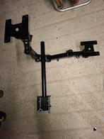 Tafelsteun voor 2 beeldschermen., Computers en Software, Ophalen of Verzenden, Gebruikt, Ergotron, In diepte verstelbaar