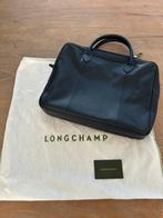 Originele leren donker blauwe Longchamp dossier laptop tas, Computers en Software, Laptoptassen, Ophalen of Verzenden, Zo goed als nieuw