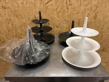 4x Koziol Babell Etagères - Zwart & Wit beschikbaar voor biedingen