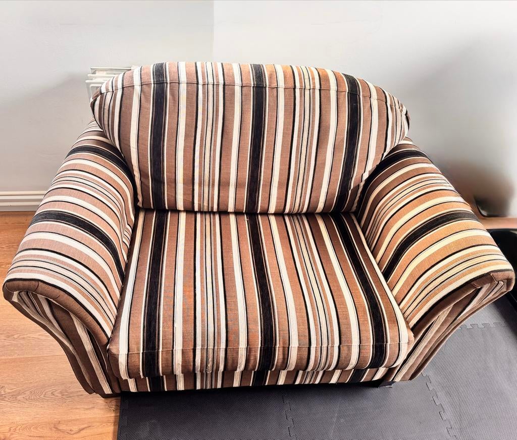 Leuk gestreepte loveseat / bankje, Ophalen, Gebruikt, Minder dan 75 cm, 75 tot 100 cm