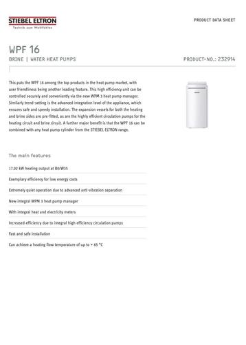 Stiebel Eltron warmtepomp WPF 16 NIEUW beschikbaar voor biedingen