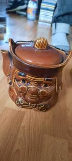 Vintage Keramische Theepot met Gezicht, Ophalen of Verzenden, Gebruikt