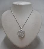 Zilveren ketting met medallion K&L hart hanger nr.1638