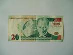 1725. Turkije, 20 yeny lirasi 1970(2005) Atatürk., Verzenden, Midden-Oosten, Los biljet