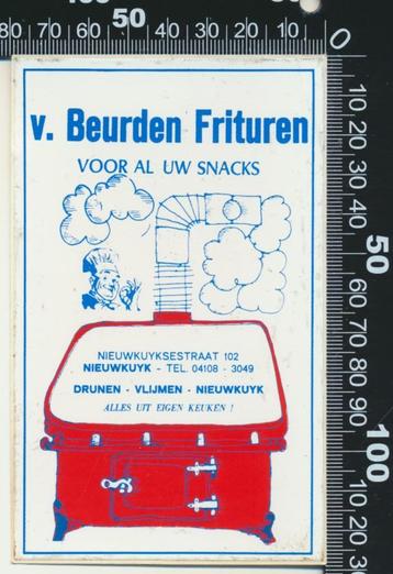 Sticker: Van Beurden Frituren - Drunen - Vlijmen - Nieuwkuyk beschikbaar voor biedingen