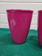-	bloempotten 2 stuks roze paars, Ophalen of Verzenden, 'T Olde Gre-j, Info@toldegrej.nl, Endepoelstraat 20f Didam