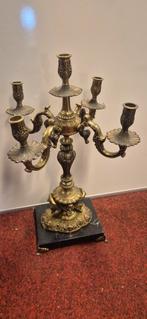 Dikke zware bronzen barok kandelaar, Antiek en Kunst, Ophalen, Koper of Brons
