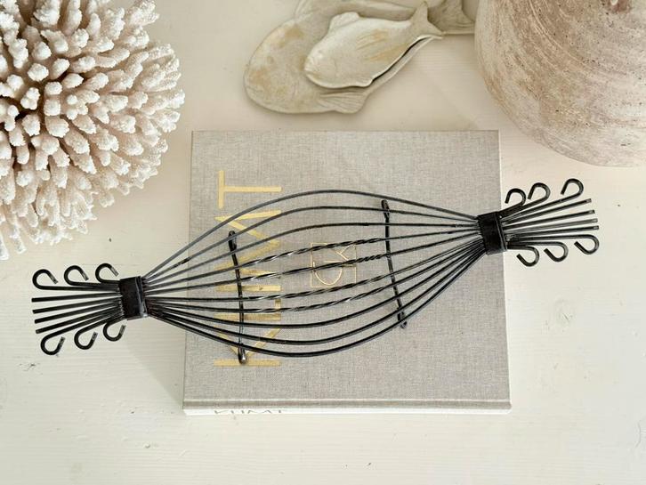 Mid-century vintage draadstaal mand, Antiek en Kunst, Antiek | Schalen, Ophalen of Verzenden