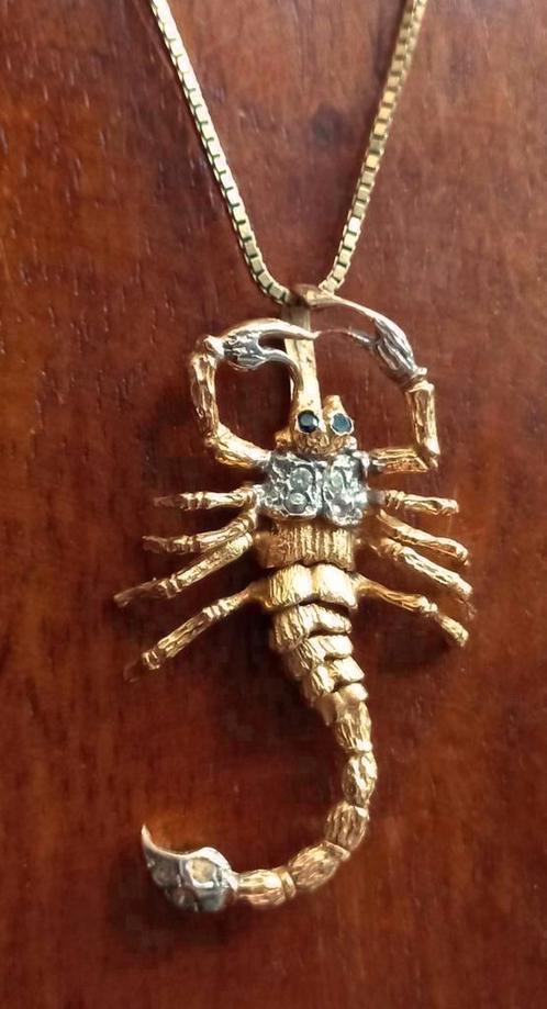 Zeldzame Schorpioen hanger goud 18 karaat, Sieraden, Tassen en Uiterlijk, Kettinghangers, Zo goed als nieuw, Goud, Goud, Overige voorstellingen