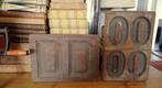 Antieke chocolademal letters D en O industrieël metaal, Antiek en Kunst, Curiosa en Brocante, Ophalen of Verzenden