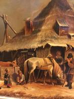 Oud olieverfschilderij, gesigneerd Smits, Antiek en Kunst, Kunst | Schilderijen | Klassiek, Ophalen of Verzenden