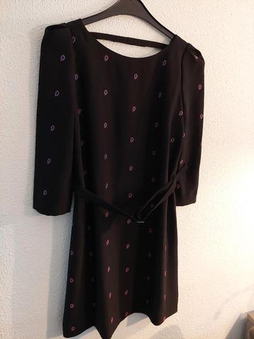 Jurk kniel.86cm Claudie Pierlot 36 blauw viscose 1xgedragen. beschikbaar voor biedingen