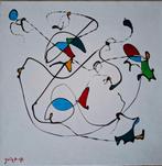 Abstract schilderij van Dick Bakhuizen van den Brink, Antiek en Kunst, Ophalen of Verzenden