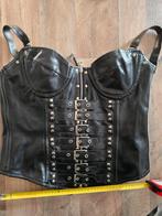 Leren corset maat 4xl, Verzenden, Zwart, Body of Korset