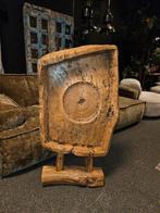 Deco paneel op voet Tofu schaal oud uniek, Ophalen of Verzenden, Nieuw