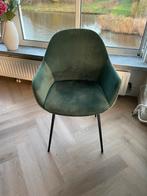 Goossens Eettafel stoelen groen en goud, Huis en Inrichting, Stoelen, Ophalen, Gebruikt, Overige kleuren, Stof