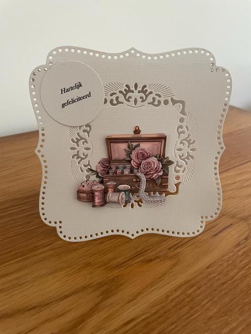 Kaartje gefeliciteerd (57), Hobby en Vrije tijd, Kaarten | Zelfgemaakt, Nieuw, Overige thema's, Ophalen of Verzenden
