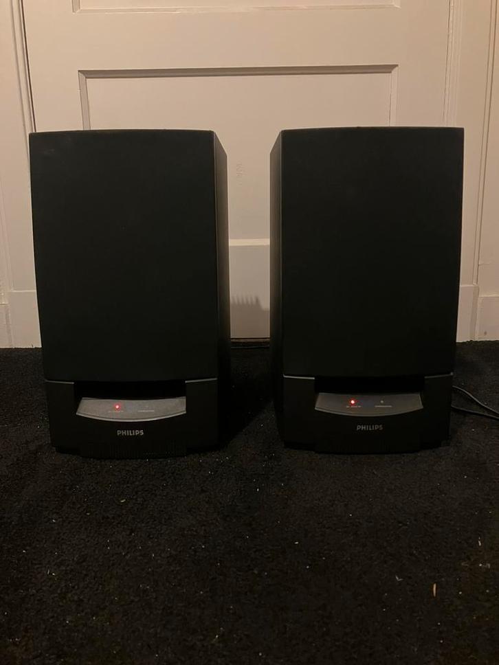 Philips dss 940 luidsprekers, Audio, Tv en Foto, Luidsprekers, Gebruikt, Front, Rear of Stereo speakers, 120 watt of meer, Philips