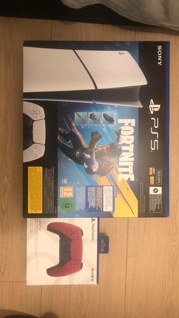 Ps5 slim digital edition 852gb 2 controllers 1 week gebruikt, Spelcomputers en Games, Spelcomputers | Overige, Zo goed als nieuw