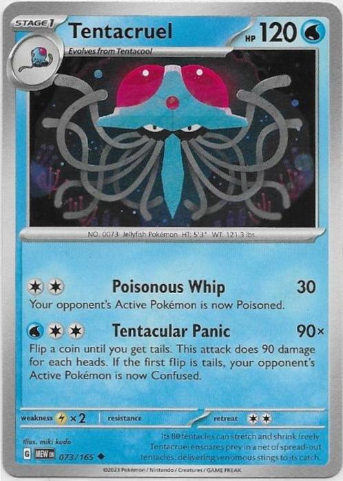Pokemon 151,  Tentacruel [uncommon] 73/165, Hobby en Vrije tijd, Verzamelkaartspellen | Pokémon, Nieuw, Losse kaart, Verzenden