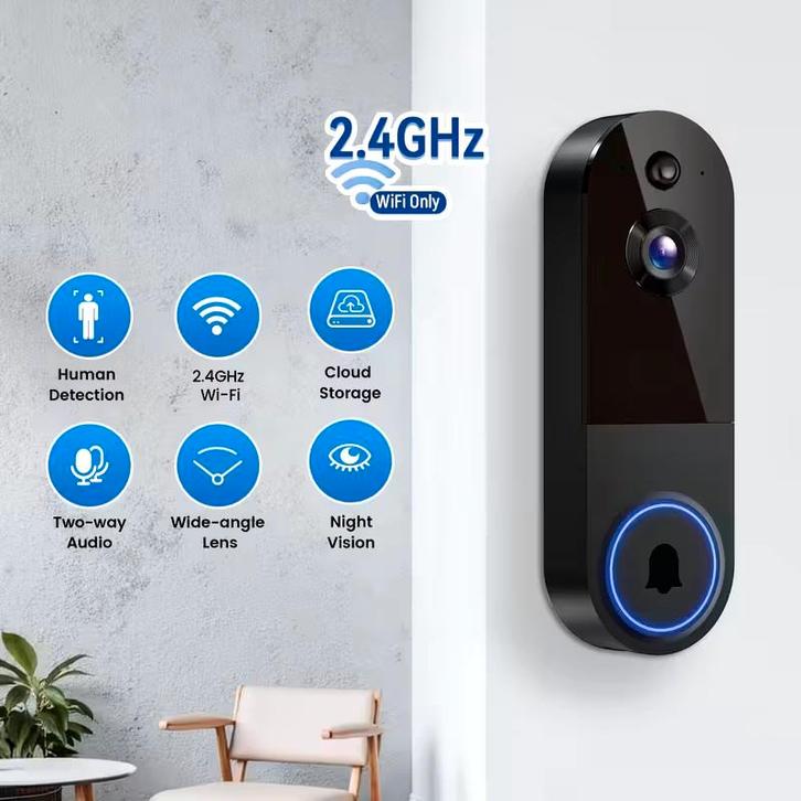 Videodeurbel Pro: Camera, Beweging en WiFi, Doe-het-zelf en Verbouw, Alarmsystemen, Nieuw, Detector, Sensor of Melder, Beweging