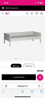 Witewash houten Lifetime kinderbed, Gebruikt, 70 tot 85 cm, Ophalen of Verzenden, Lattenbodem